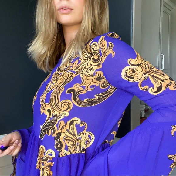 Free People blue patterned dress - Picture 4 of 4